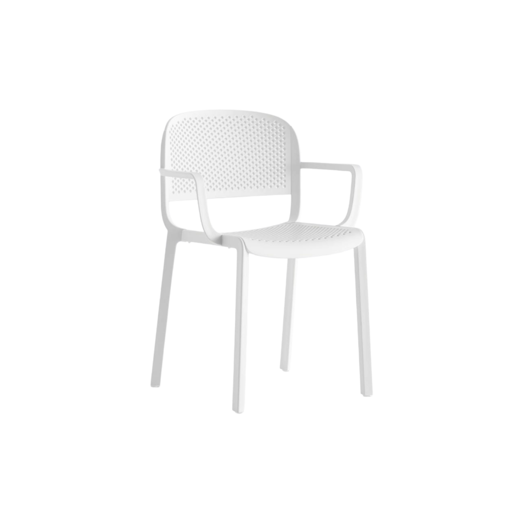Dome-Perforated-Armchair-White_266BI