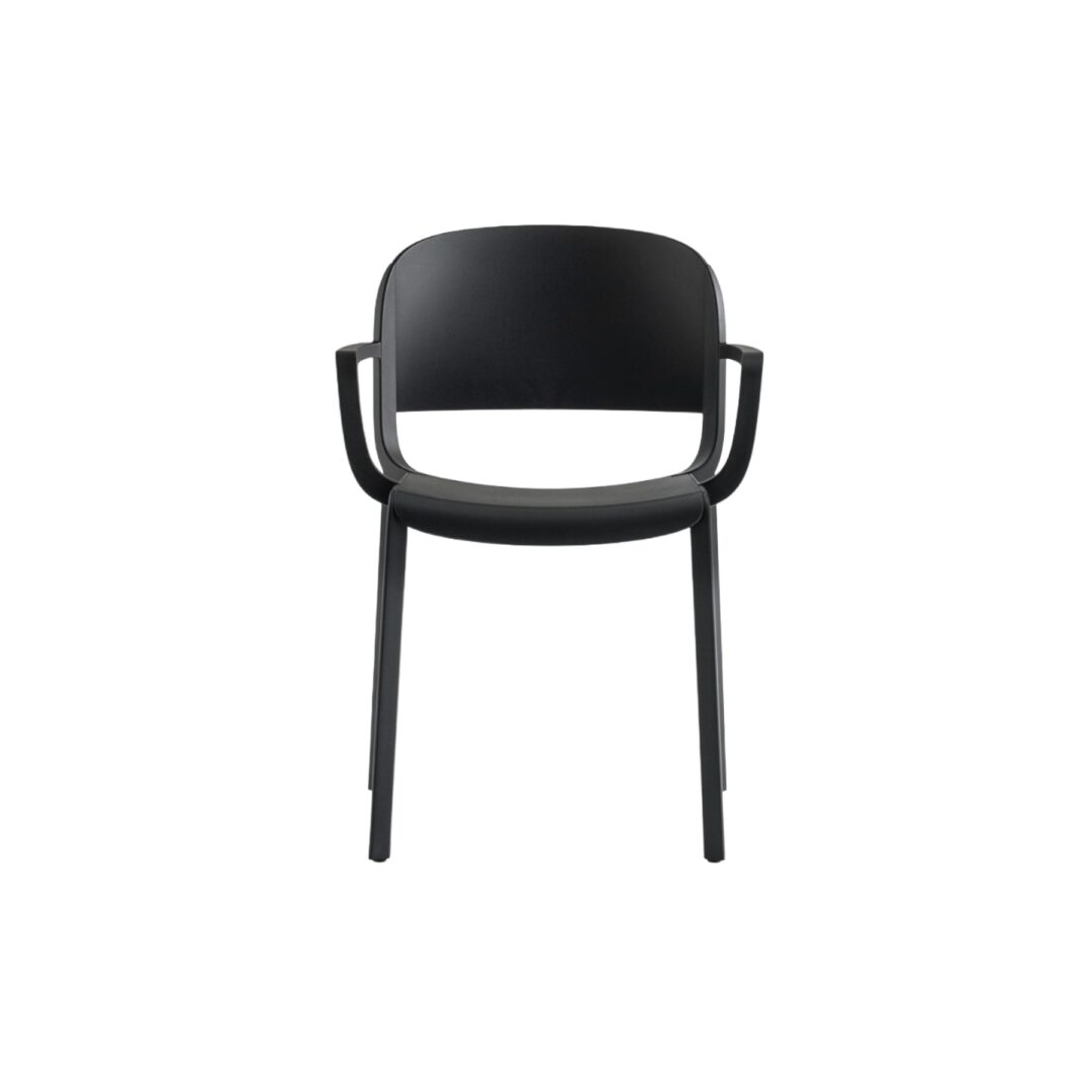 Dome-Unperforated-Armchair-Black_265NE