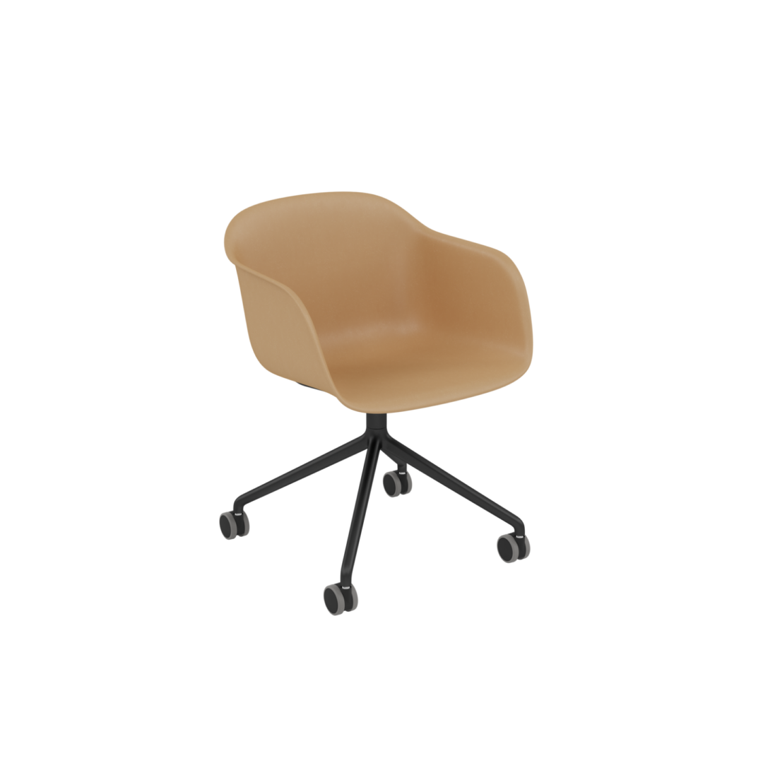 Fiber Armchair - Swivel Base with Castors