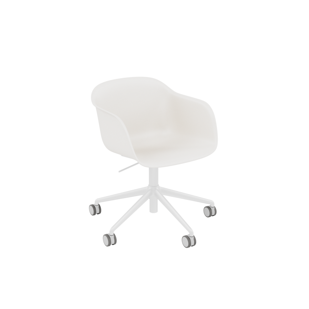 Fiber Armchair - Gas Lift Castors Base