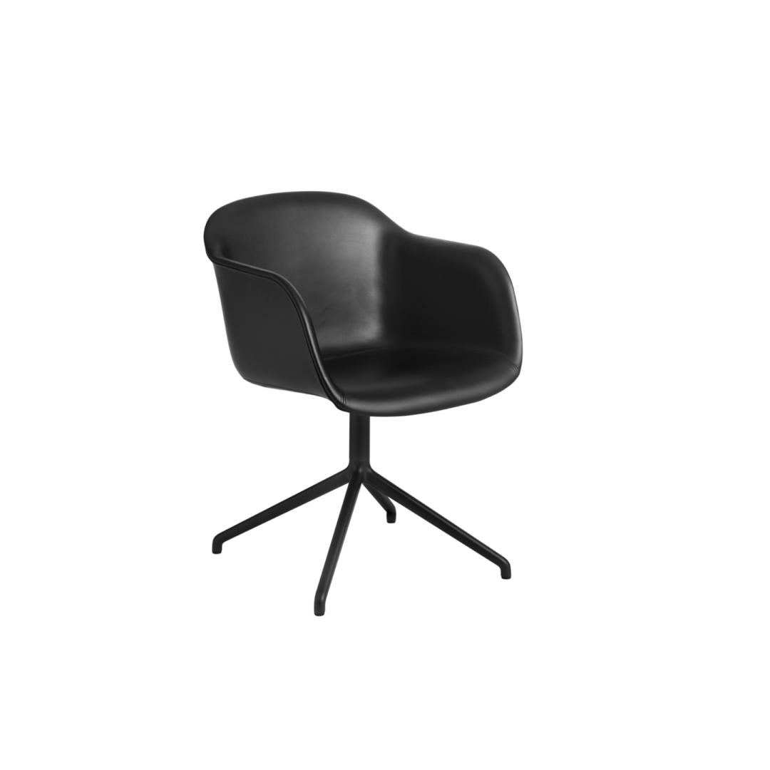 Fiber Armchair - Swivel Base, Upholstered