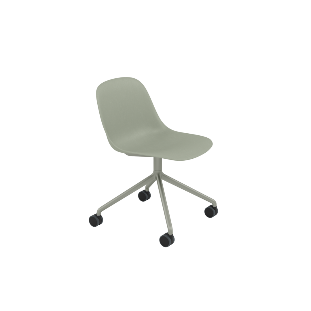 Fiber Side Chair - Swivel Base with Castors