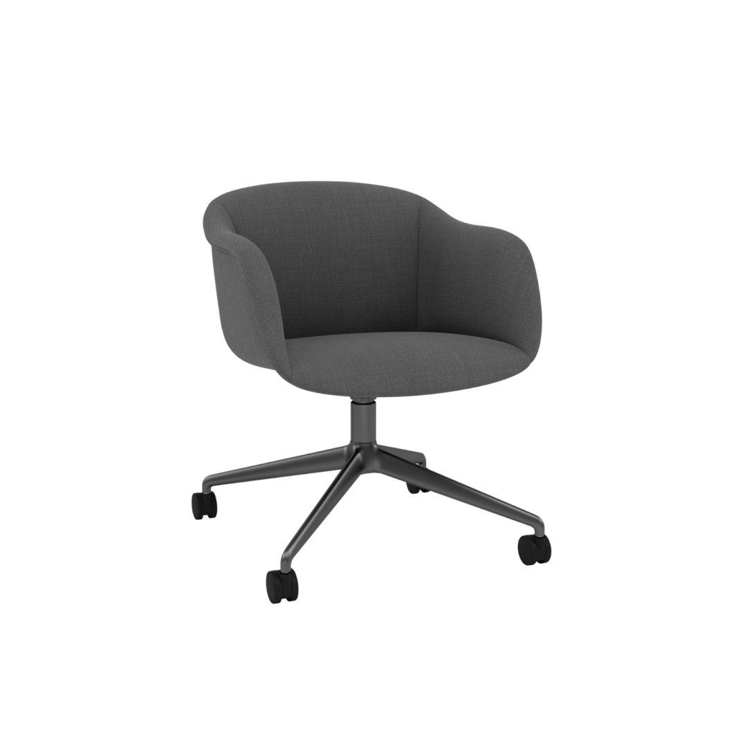 Fiber-Soft-Armchair-Swivel-Base-w.-Castors-16267-BLCK_163