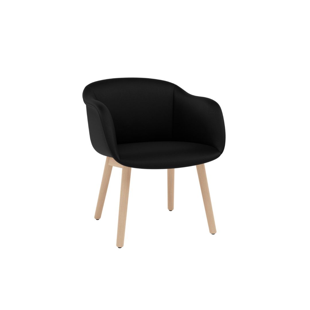 Fiber Soft Armchair - Wood Base Image