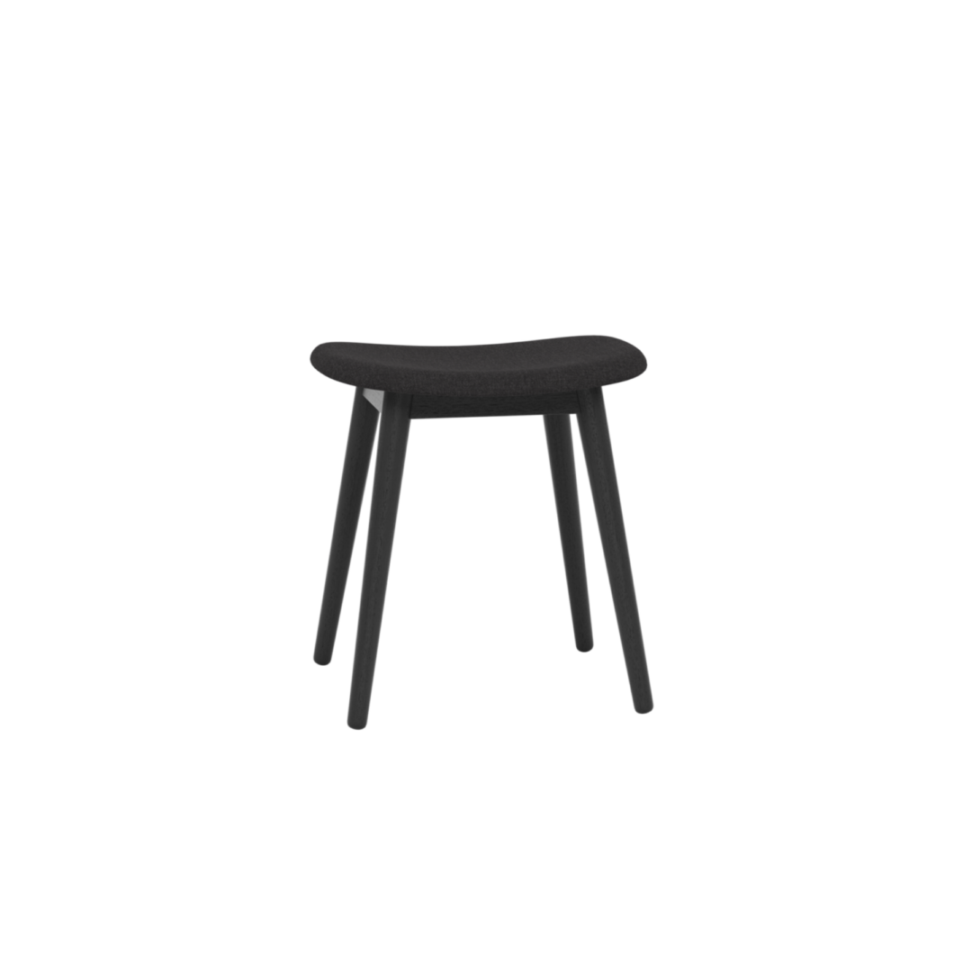 Fiber Stool - Wood Base, Upholstered