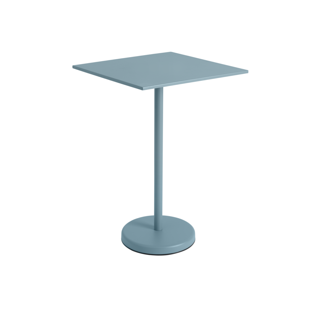 Linear Steel Café Table 70x70x105cmH