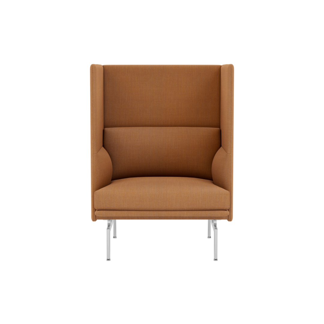 Outline Highback Sofa 100 - 1 Seater, Aluminium Base Image