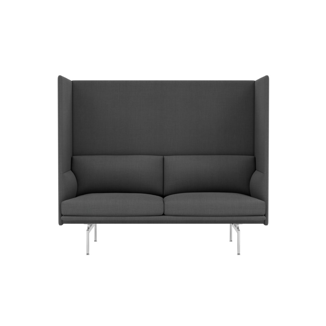 Outline Highback Sofa 120 - 2 Seater, Aluminium Base Image