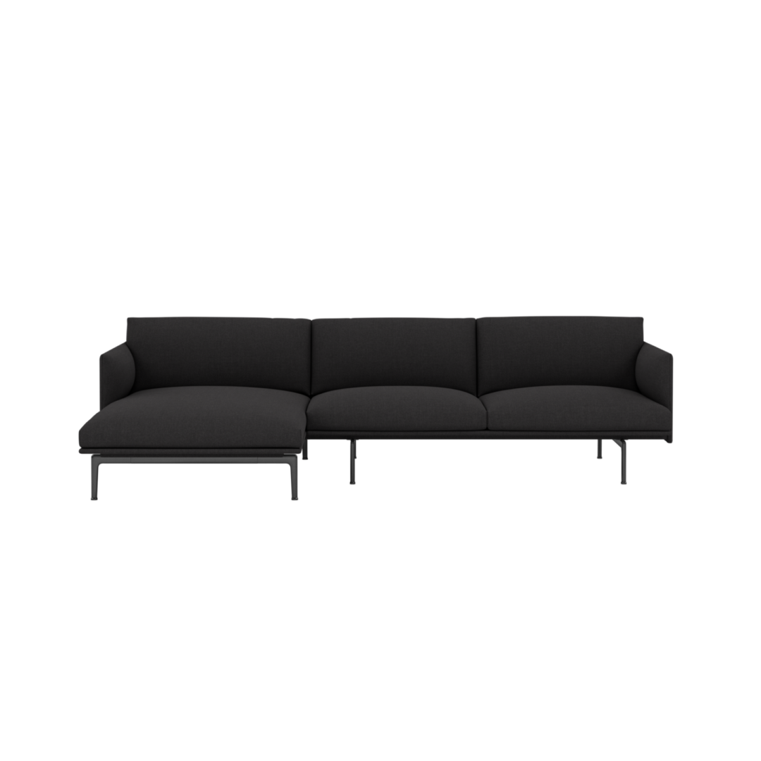 Outline Sofa - 3 Seater Chaise Lounge, Left