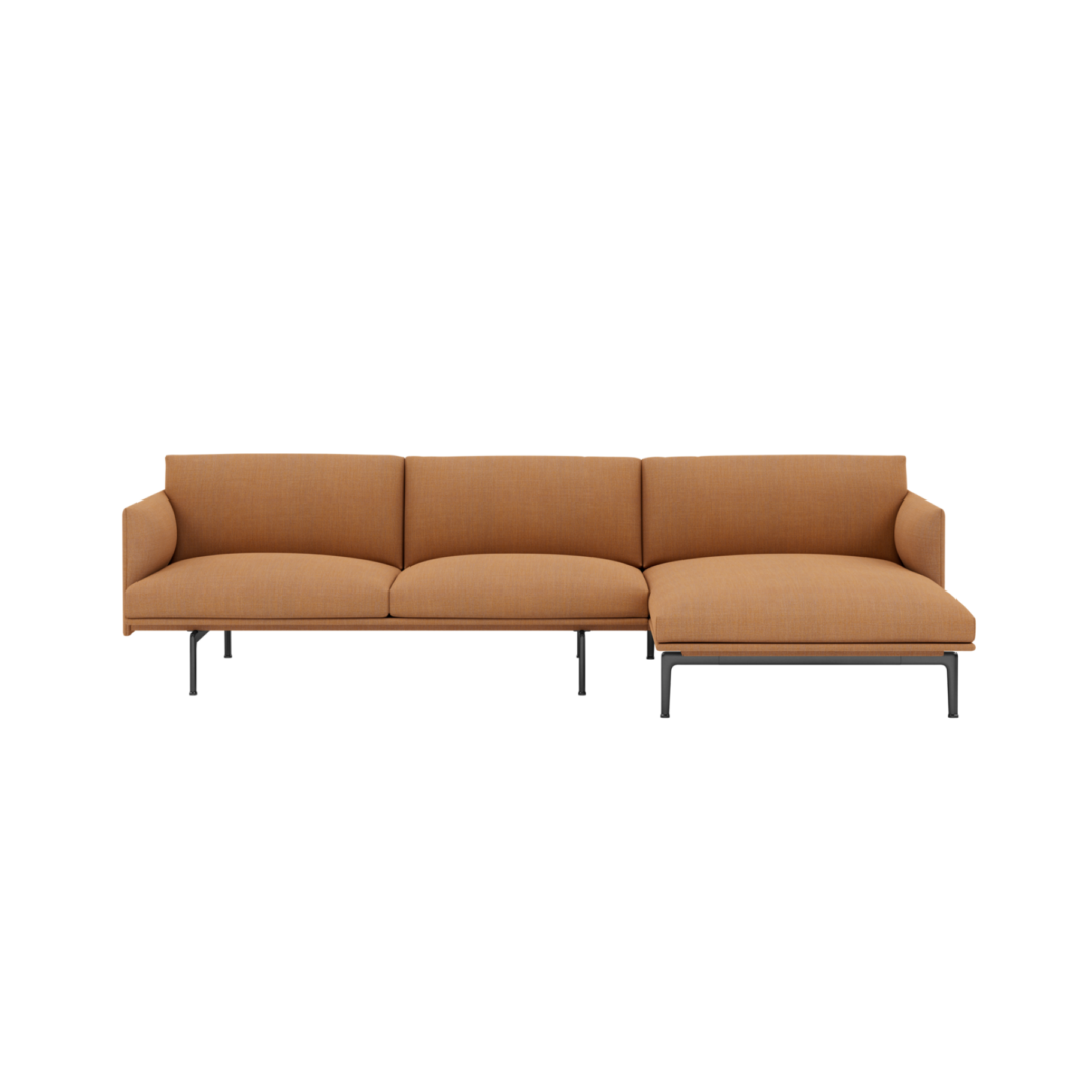 Outline Sofa - 3 Seater Chaise Lounge, Right