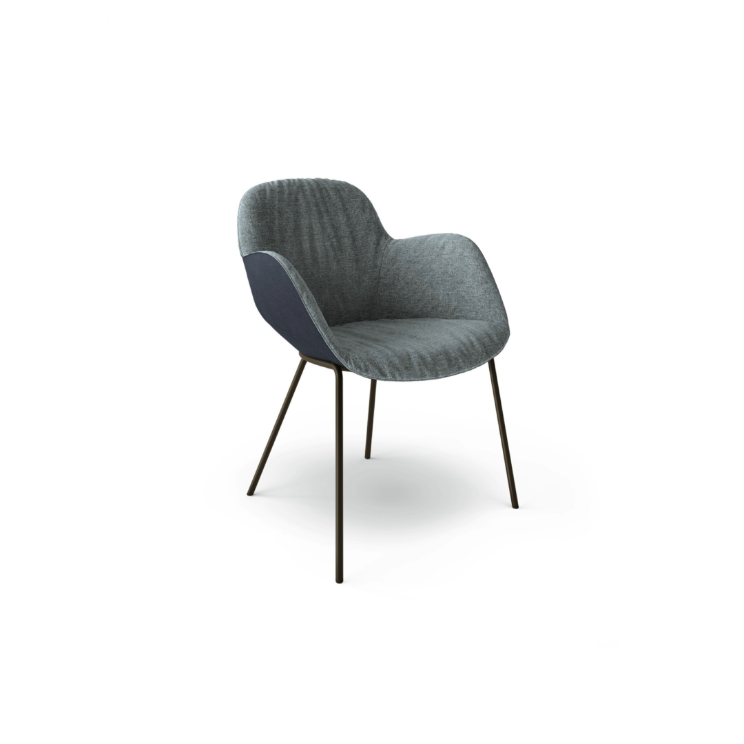 Sheru Chair with Arms - Metal Leg Image