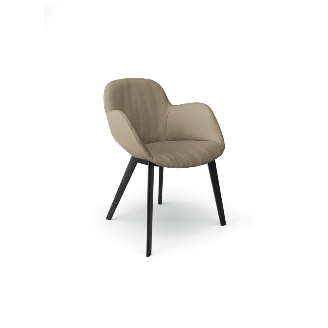Sheru Chair with Arms - Timber Leg Image