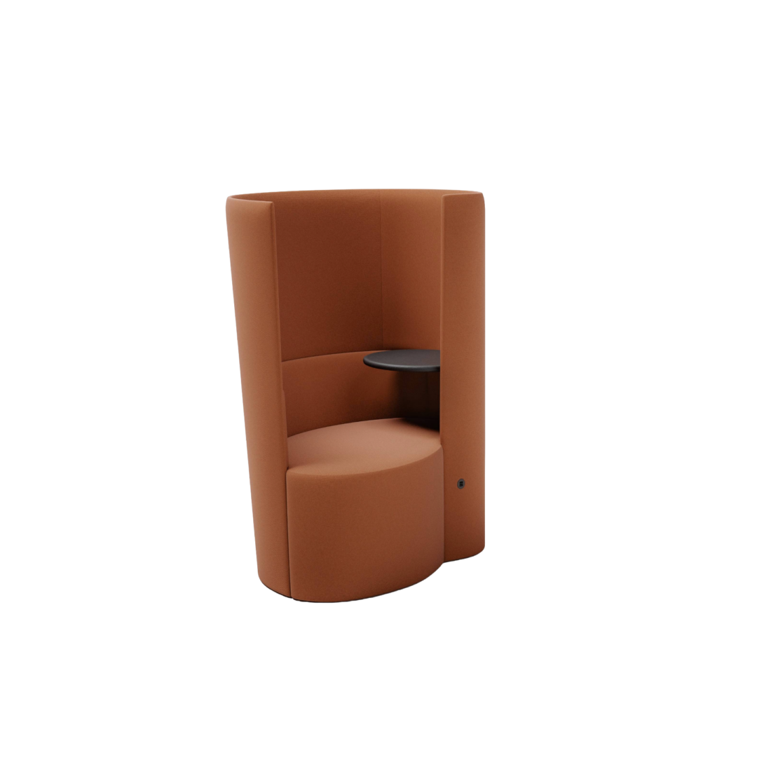 Twirl Armchair with Right Side Table Image