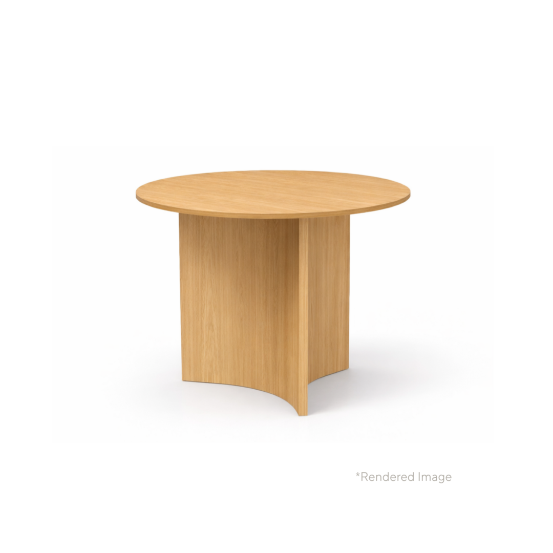 Caldera Round Table with Single Pedestal Base