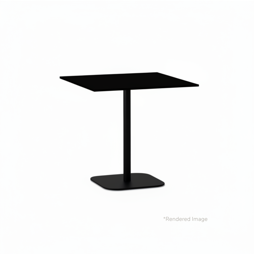Caterpillar Square Side Table Base, 300 x 300 x 500mm H, Black