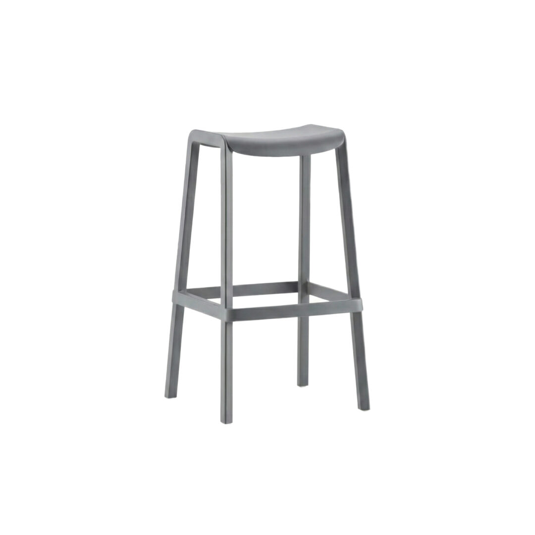 Dome-Bar-Stool-Without-Backrest-Grey