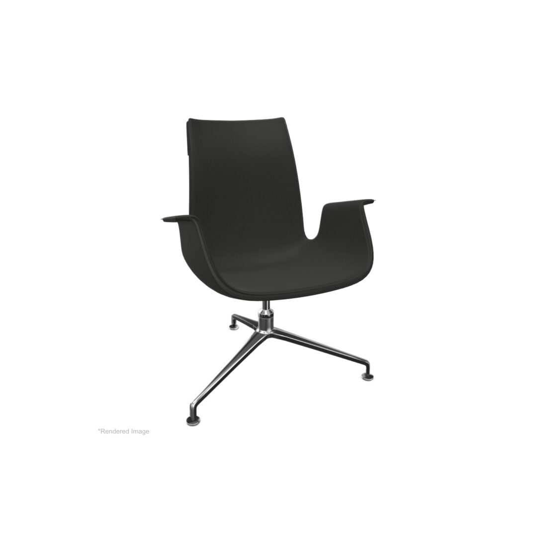 FK-3-star-low-back-chair-Elen-1230-Black-Polished