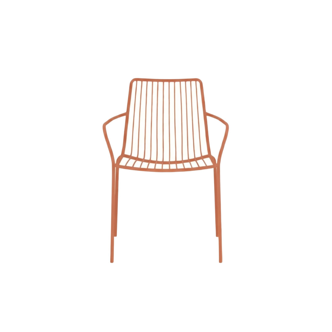Nolita-4-Leg-High-Back-Armchair-Terracotta
