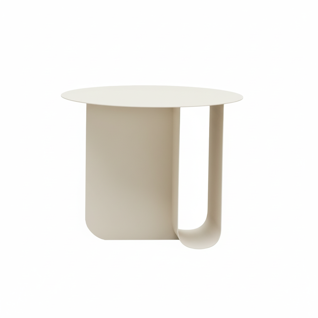 U Coffee Table 50cm DIA, Ivory