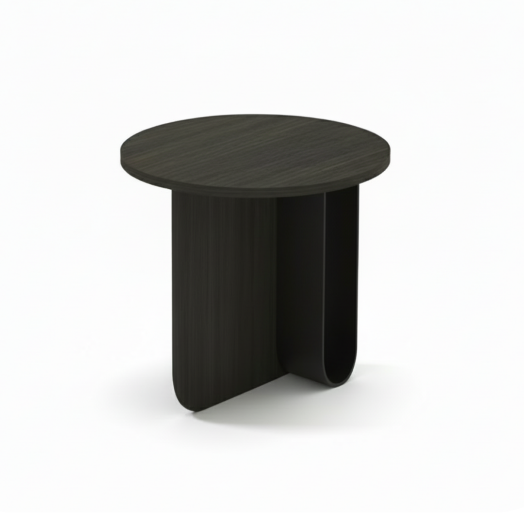 U Coffee Table 50cmDIA 41cmH,BKDark Oak