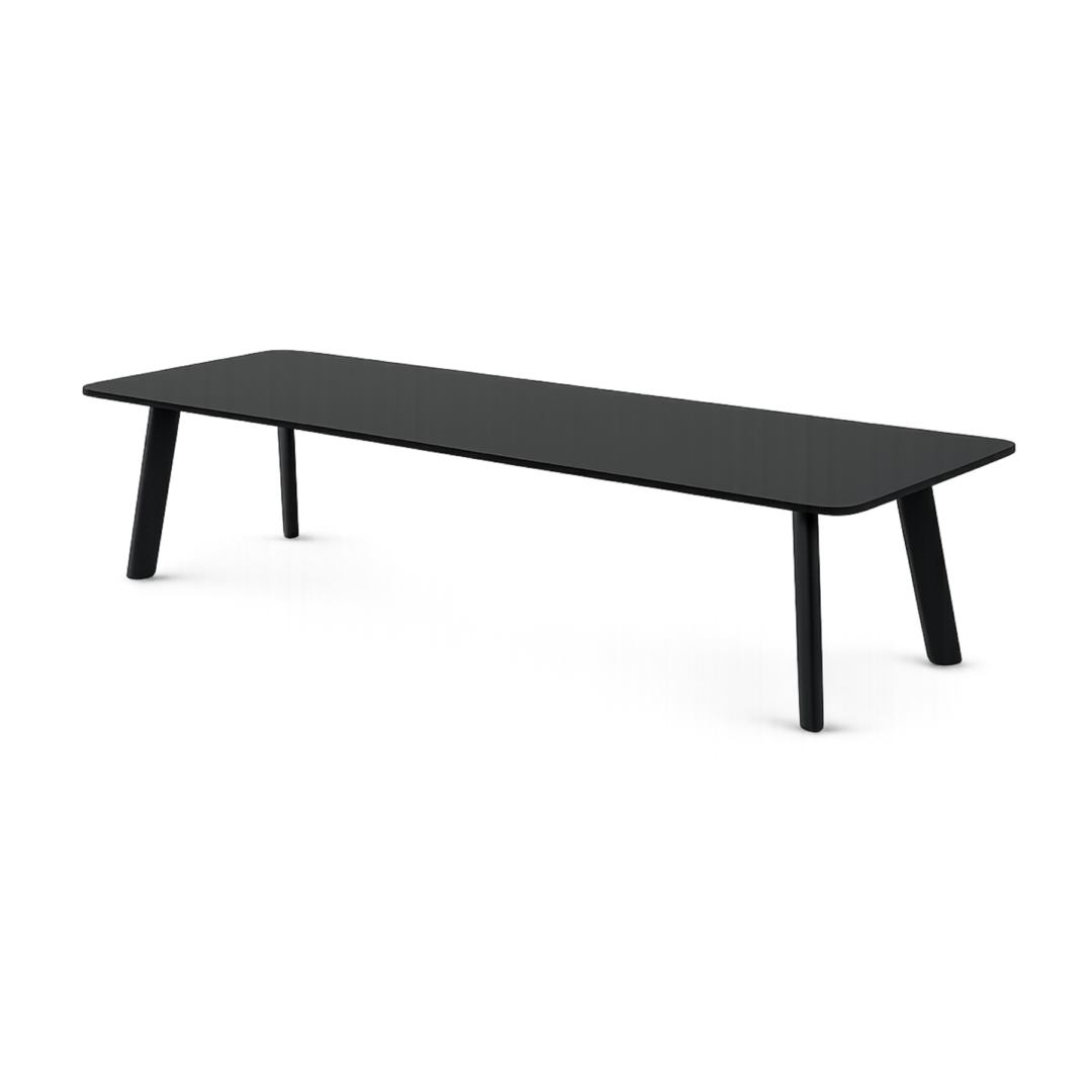 Diva-4-Leg-Frame-Narrow-Table-180-220cm-Black_DV-1812-4