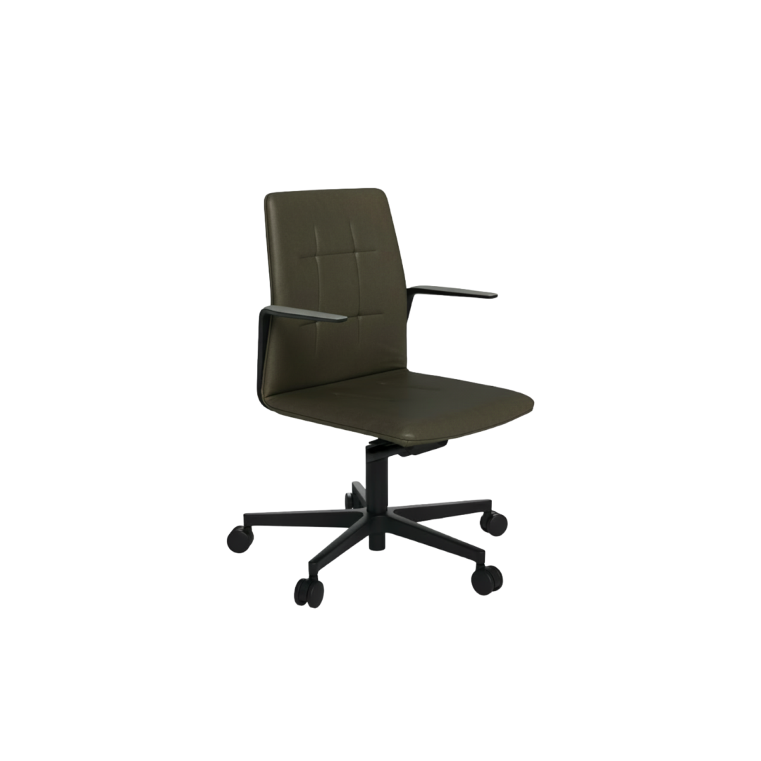 Leadchair-EVO-Low-Back-Matt-Black-Base-with-Algae-Leather