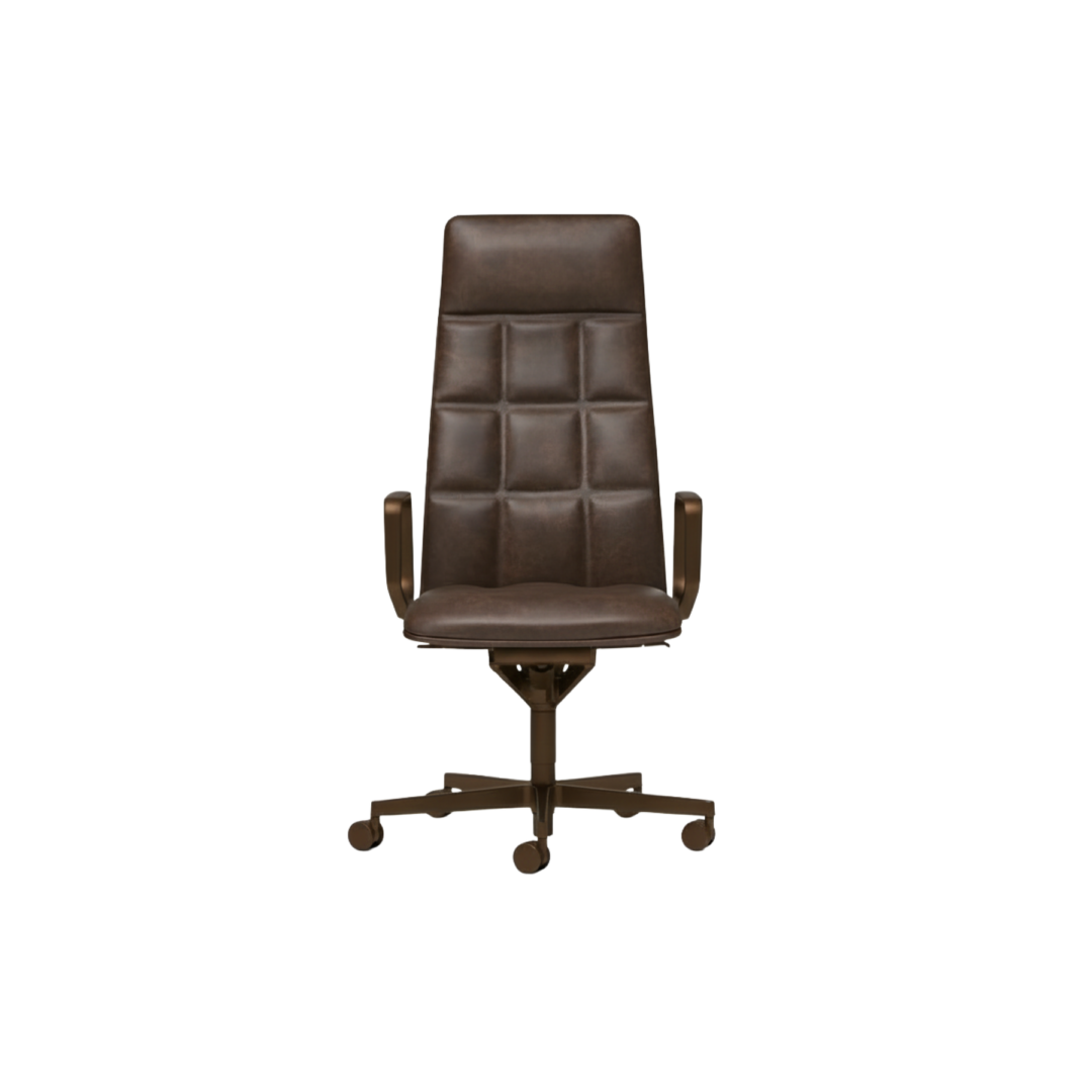 Leadchair-Executive-High-Back-Matt-Bronze-Base-with-Truffle-Leather