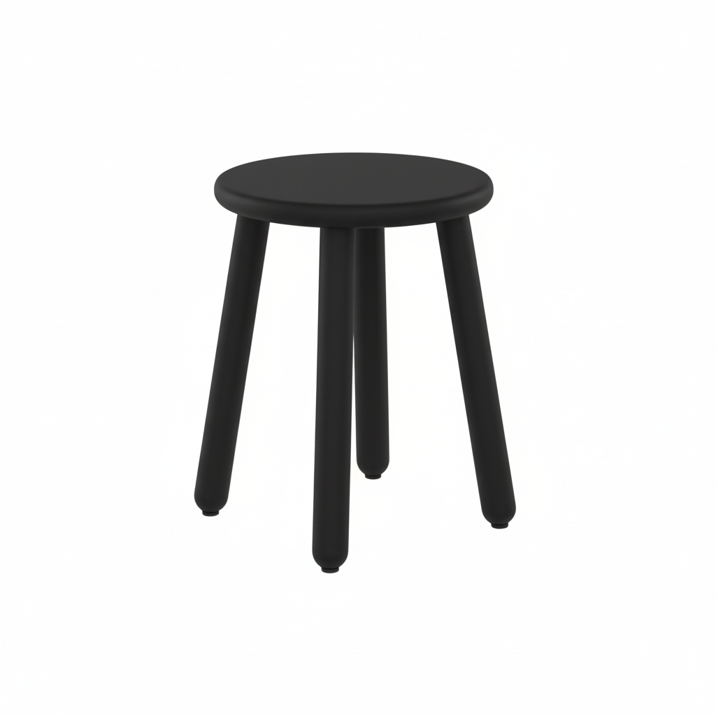 Okidoki-4-Leg-Low-Stool-Black-Painted