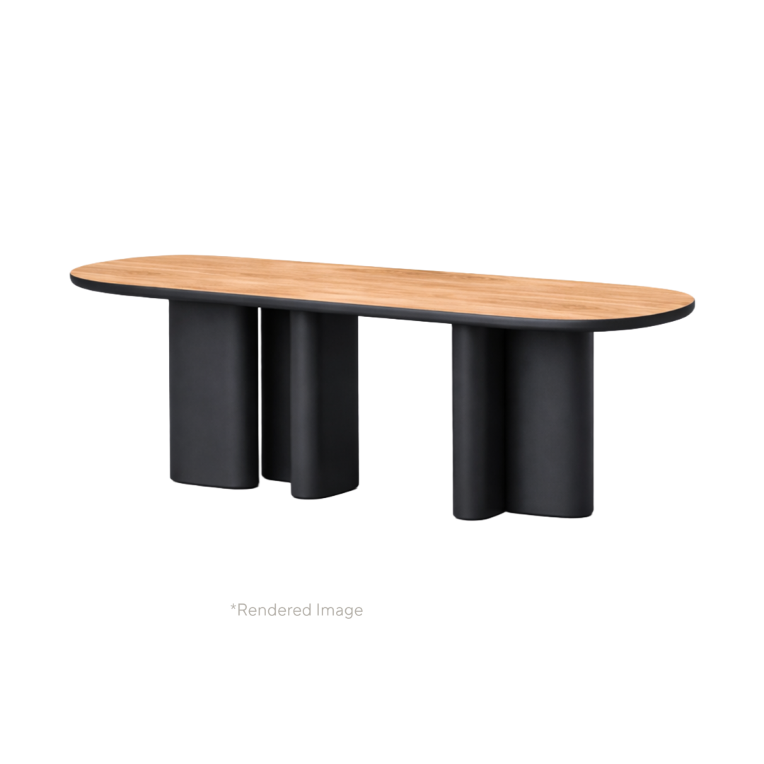 Bonbon-3-Legs-Rectangular-Dining-Table-Vintage-Oak-Top-with-Antracite-Legs