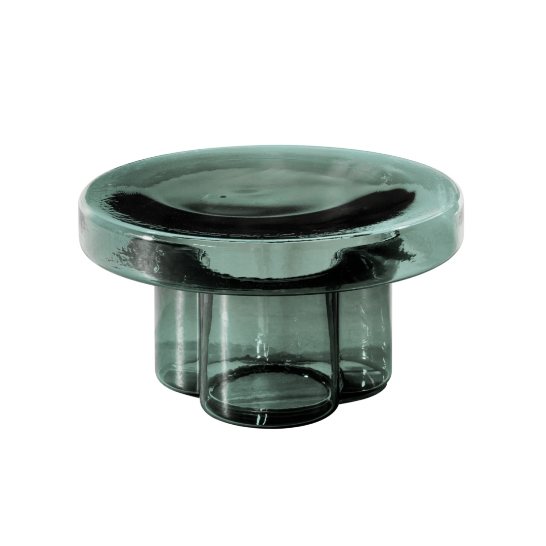 Soda-Side-Table-Petrol-Green-Blown-Glass-O38cm