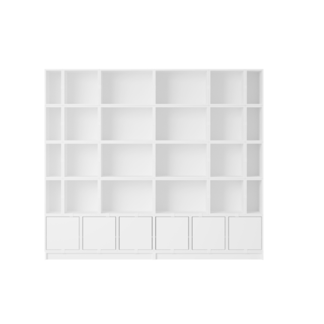 Stacked-Storage-System-Bookcase-Configuration-1-White